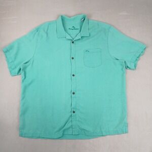 Tommy Bahama XXXL Mens Shirt Hawaiian Camp Silk FLAWS 29x32